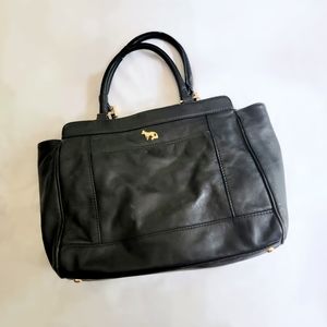 Emma Fox Black Leather Tote